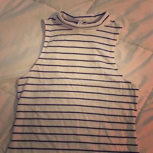 Black and white striped top